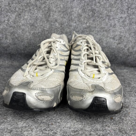 Nike Shox Running Shoes Womens Size 8 White Silver Yellow Cushioned 318164-131 - Picture 2 of 9